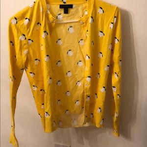Lemon jcrew cardigan
